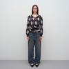 LCDC™ Argyle Check V-Neck Knit Top