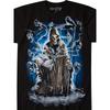 European Sizes Grim Reaper Book of Souls T-Shirt - Retro Gothic Graphic Tee with Grim Reaper & Book of Souls Print