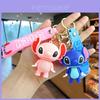 Adorable Cartoon Stitch Keychain For Girls Cute Couple Backpack Charm For Students
