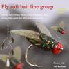 1Set With Hooks Artificial Fly Fishing Lure Set Anti-Rust With Throwing Aids Bionic Fly Fishing Bait Portable Angling Gear
