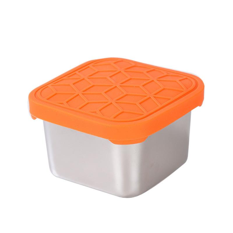 Stainless Steel Food Storage Container With Silicone Lid For Home Use And Portable Meal Prep