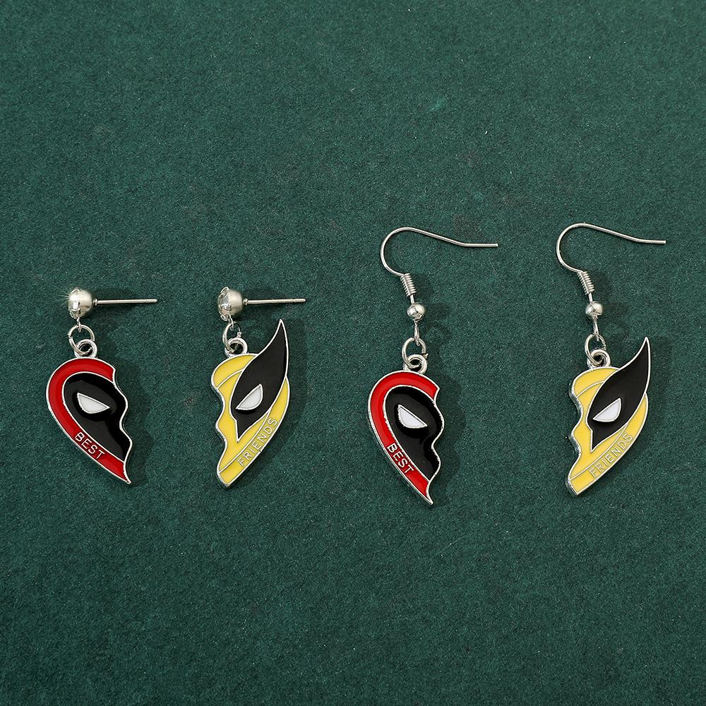 2 st Deadpool Wolverine Cospay Bästa Vänner Halsband Superhjälte Parhalsband Hjärthänge Vänskap Matchande Gåvor