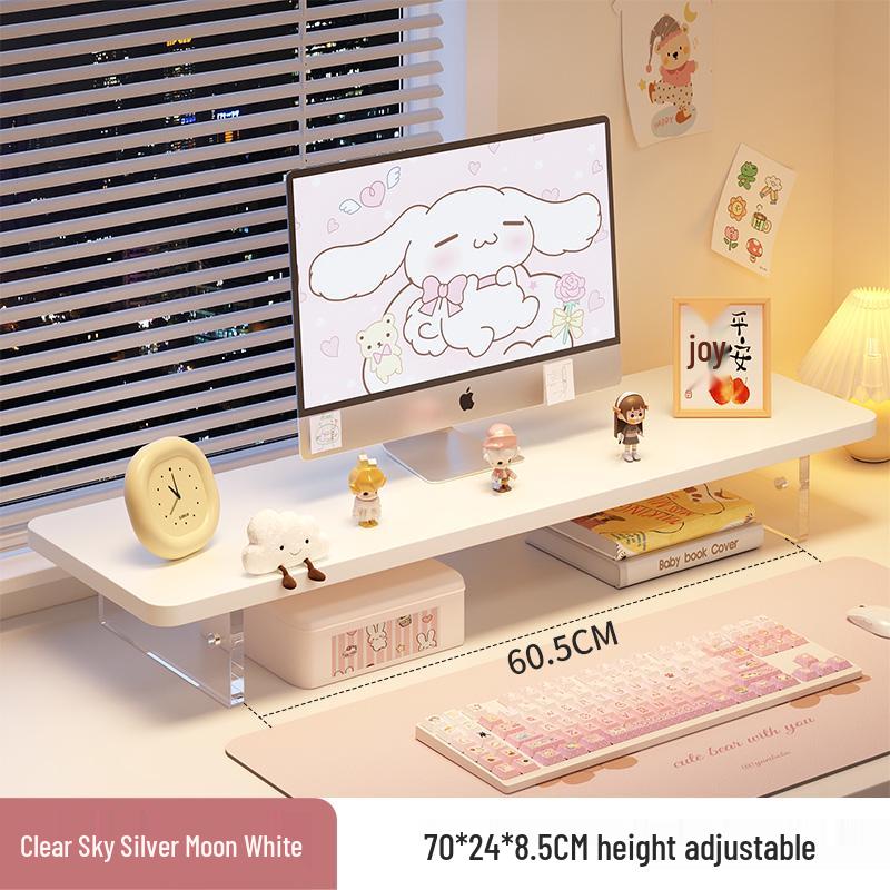 Monitor Riser and Keyboard Tray Combo Stand