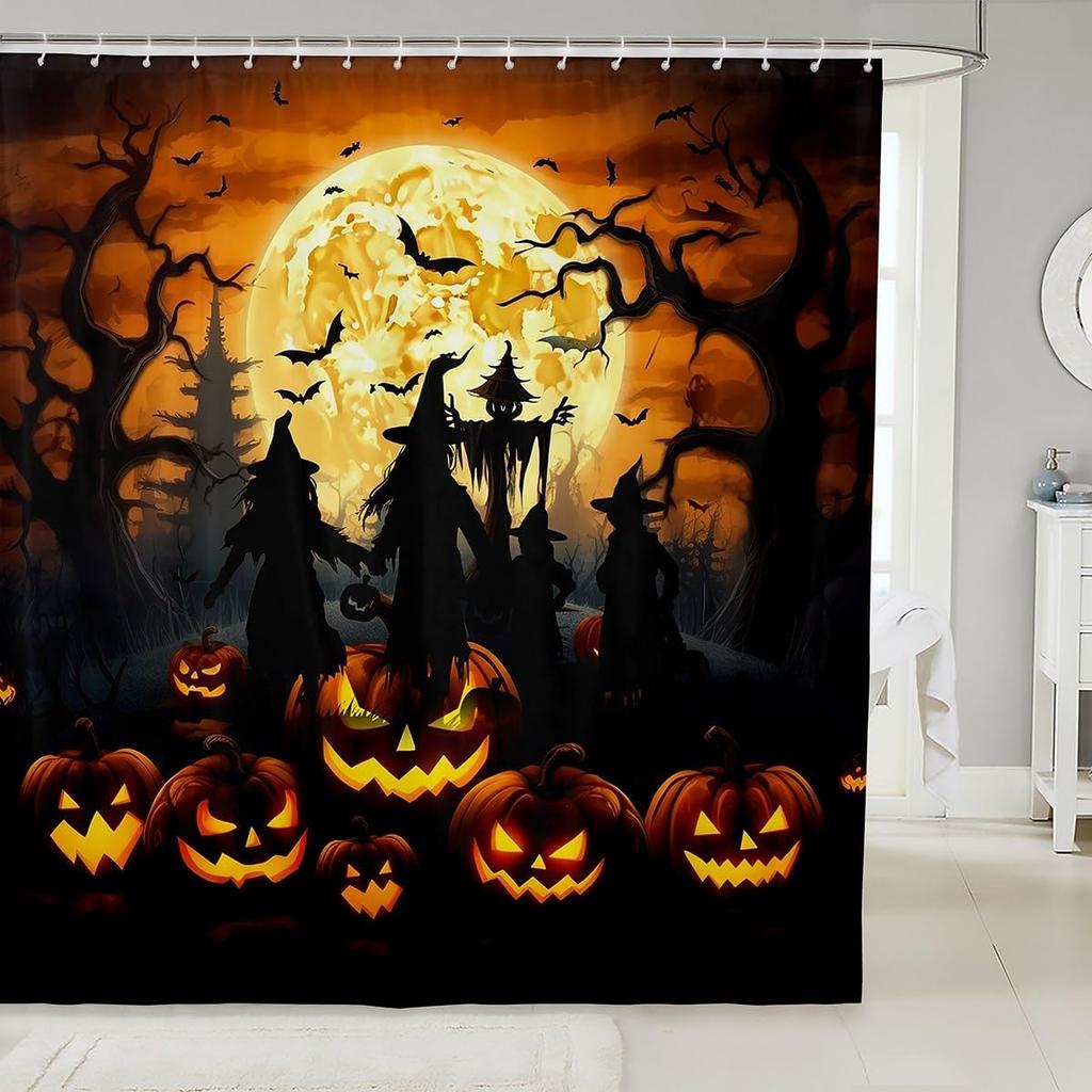 Cartoon Cat Shower Curtain,Japanese Ukiyo Painting Waves Sunrise Bathroom Curtain Kids Teens Women Room Decor,Ocean Waterproof