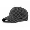 Casquette de Baseball à Carreaux Vintage Hommes Femmes Casquette de Protection Solaire d'Extérieur