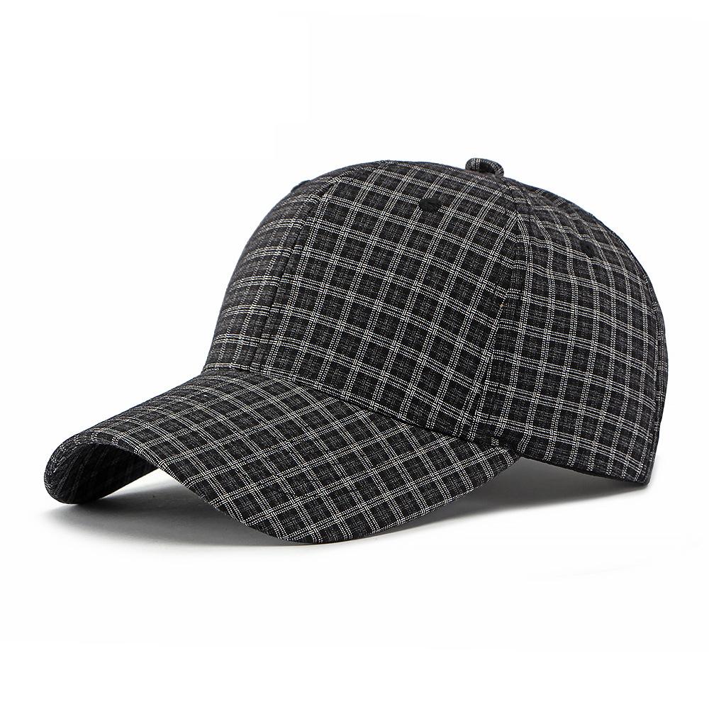 Casquette de Baseball à Carreaux Vintage Hommes Femmes Casquette de Protection Solaire d'Extérieur
