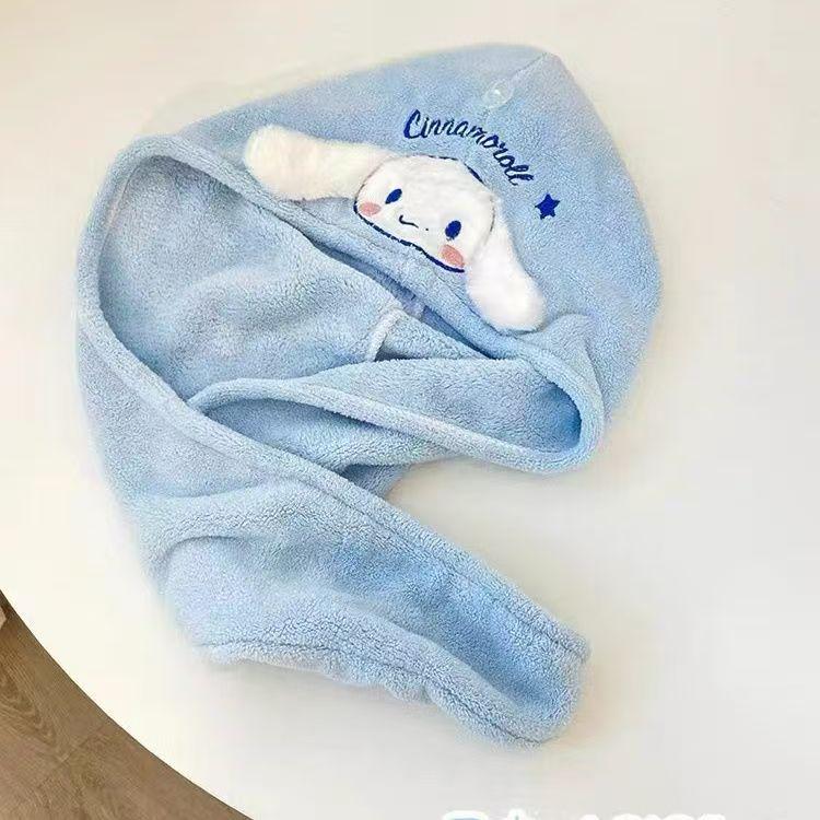 

Cinnamoroll Quick-Dry Hair Wrap Towel for Women - Cute, Absorbent Bath Cap 25x65cm синий