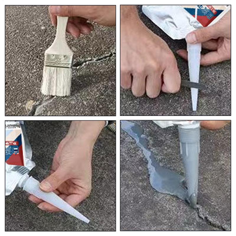 Rissfüller für Beton 200g Betonkleber Hochbelastbar Wasserdicht Dichtklebstoff für Hofeinfahrt Renovierung Terrasse Hausreparatur