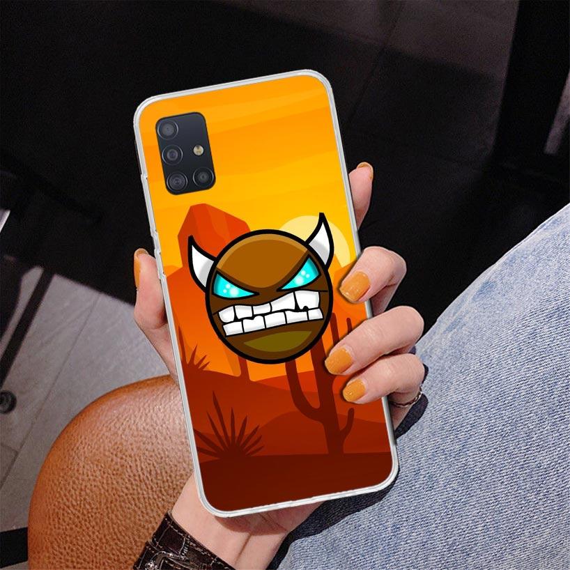 Geometry Dash Game Phone Case For Samsung Galaxy A52 A32 A22 A12 A51 A31 A50S A30S A20S A10S Note 20 Ultra 10 Plus S10 A72 A71 G