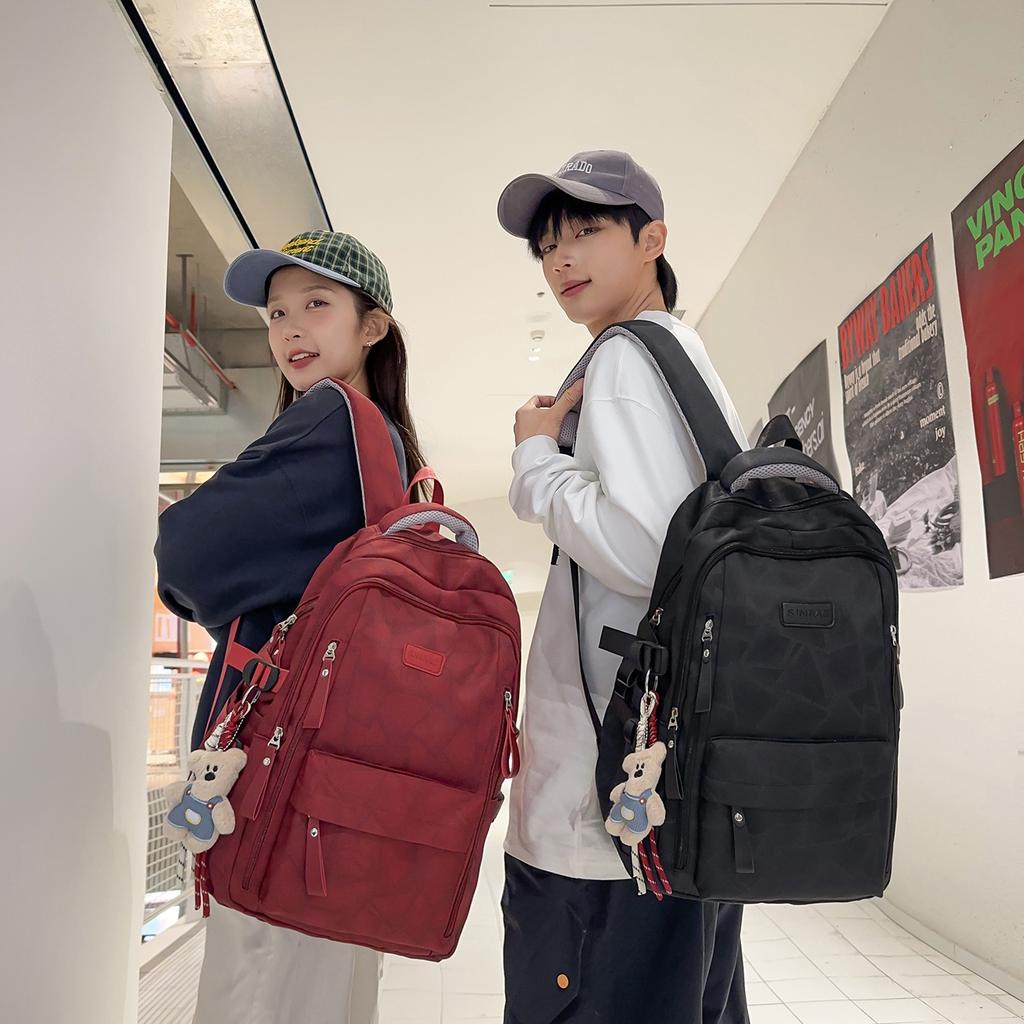 Schoolbag Backpack Men's Large Capacity Waterproof Backpack Female Junior High School College Student School Bag Sports Travel Computer Backpack
