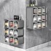 Horizontal and Vertical Dual-purpose Three-grid Seasoning Box Wall-mounted Kitchen Seasoning Spice Jar Seasoning Storage Box Set