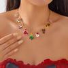 Neujahr Weihnachtsbaum Anhänger Halskette Für Frauen Strass Schneeflocke Weihnachtsmann Glocke Schlüsselbein Choker Party Zirkon Geschenke