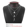 Tooxika Vintage Sun Love Heart Flower Necklace Diamonds Niche Street Fashion Necklace Women