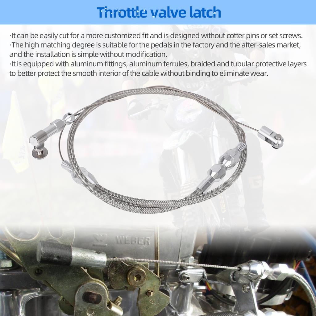 24/36 inch Itbs Throttle Body Gas Cable Kit Stainless Steel Braided For 97-07 Chevrolet/Chevy LS1 Engine 4.8L 5.3L 5.7L 6.0L