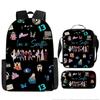 Taylor Swift Themed Kids School Backpack Set Elementary Students Oxford Fabric Breathable Lightweight With Padded Straps