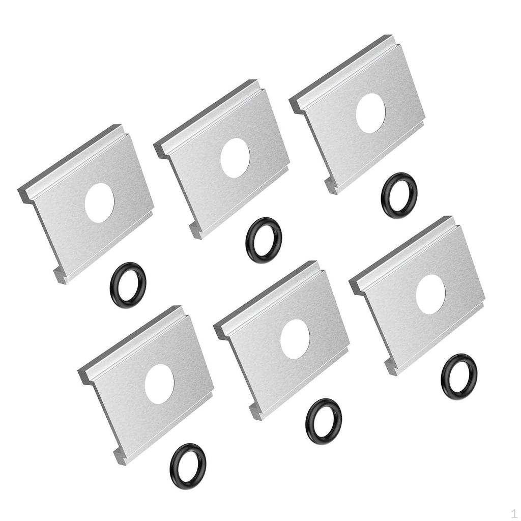 6 Pieces Kayak Adapters Plates Easy Installation Practical System with O Rings for