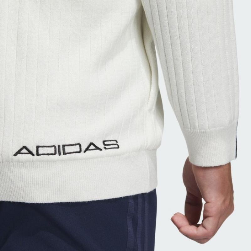Adidas GolF 2023 F W Men S GolF 3 Stripe WindprooF Long Sleeve Lining SWeater Hy0953
