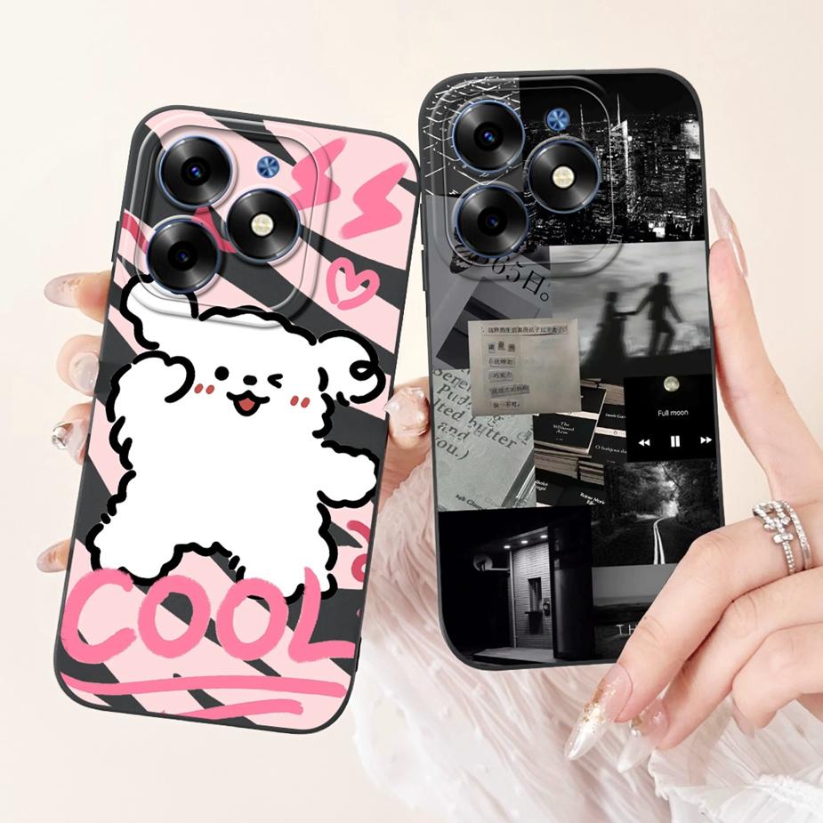 For Tecno Spark 20C Case Spark20 Pro KJ6 Cute Animals Carton Cover Soft TPU Phone Case For Tecno Spark 20 Pro Plus Spark20 Shell