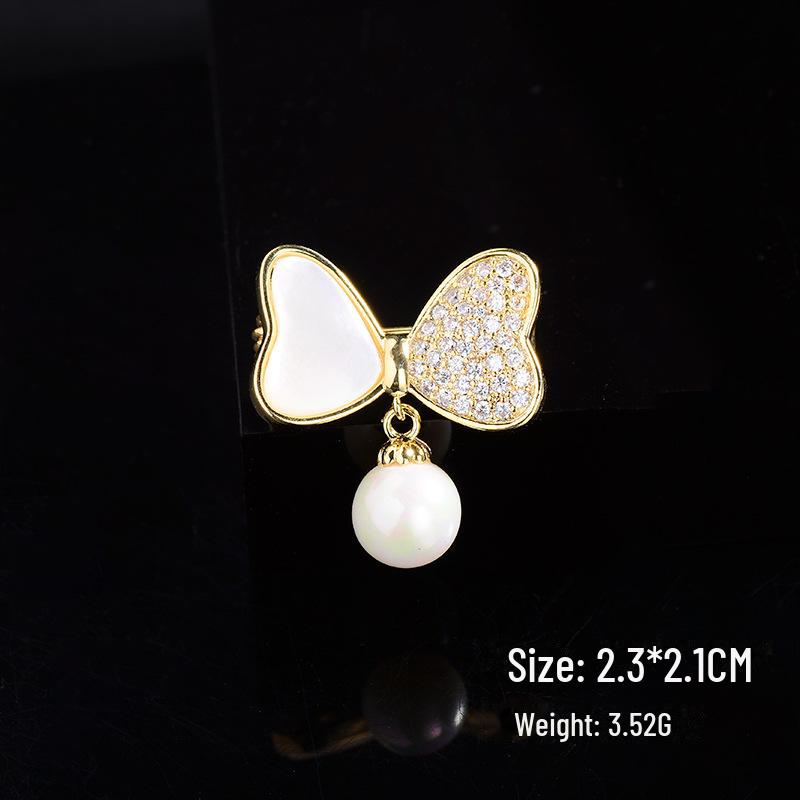 Broșă Elegantă cu Zircon Micro-Incrustat: Accesoriu de bijuterie la modă, potrivit pentru orice ținută, pentru vară