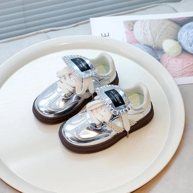 2024 Children Casual Shoes for Girls Spring Autumn New Fashionable Korean Style Soft Anti-slippery Versatile Chic Versatile Shoe