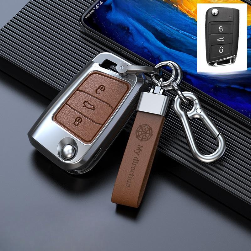 For VW Volkswagen Polo Golf 4 5 6 7 T5 MK7 Tiguan Passat B6 B5 Octavia A5 A7 Leon FR 2 Ibiza Area Car Key Case Cover