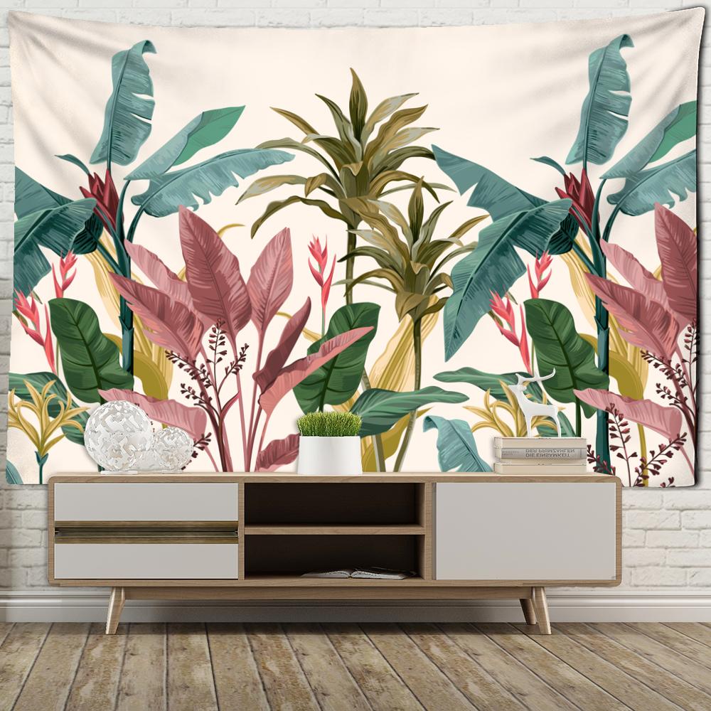 Tapiserie de Perete Frunză de Palmier Plante Tropicale Naturale Estetică Boemă Hippie Cameră Decor Acasă