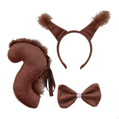 Dyrekostyme Tilbehørssett med Ører og Hale for Halloween-arrangementer