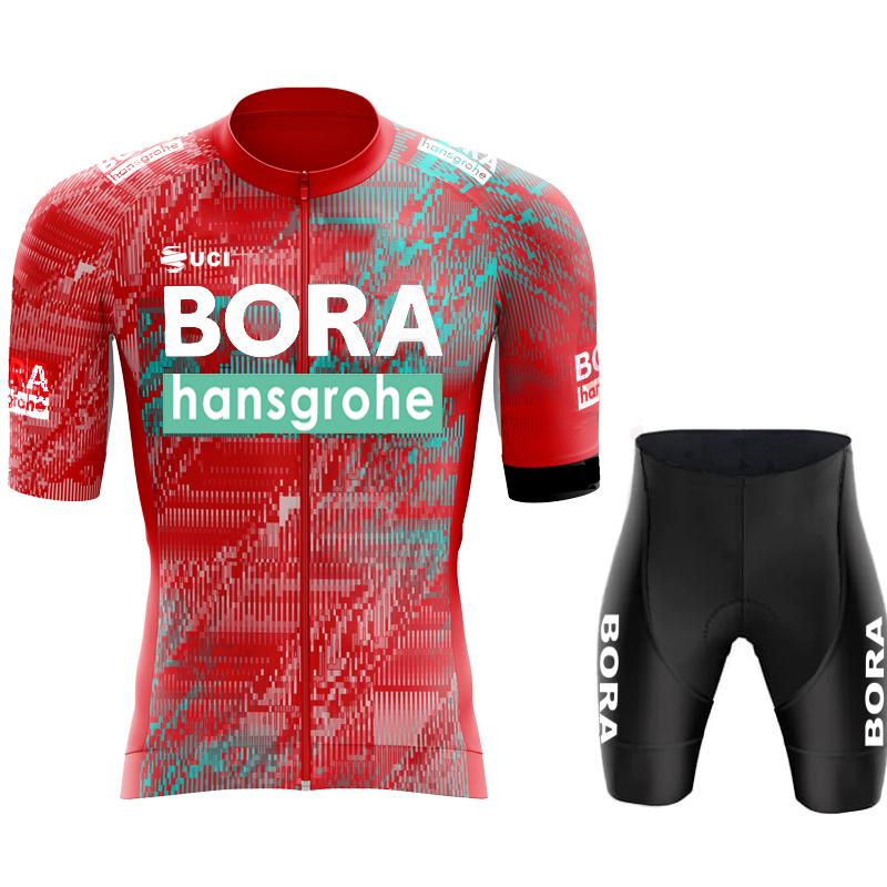 Uniforme da Ciclismo UCI BORA Abbigliamento Uomo Uomo Estate 2026 Set Maglia Pantaloncini Abbigliamento Bicicletta Salopette Abbigliamento Bici Maglia Pantaloni Mtb Ciclismo