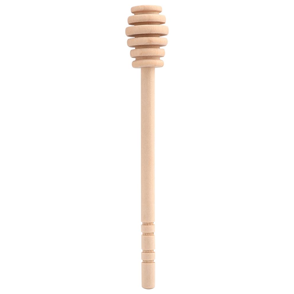 Zk30  Household Wooden Jam Honey Dipper Jar Dispensing Collecting Stirring Rod Stick 16cm