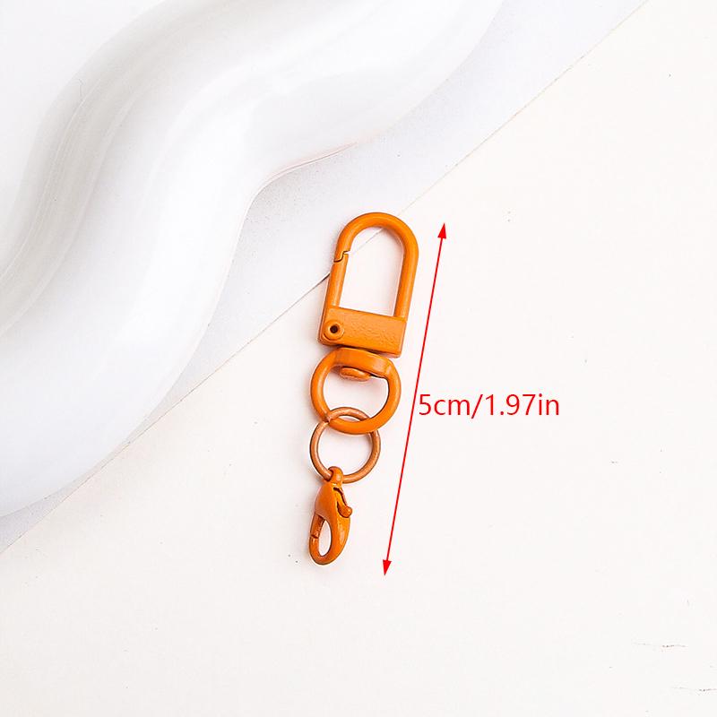 10/50 Pcs Colorful Carabiner Clasp Key Chain Rotating Keyrings For Diy Key Chain Bags Pendants Accessories