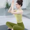 Yerleşik Sütyenli Kadın Yoga Atlet Üstü, Racerback Pilates Fitness Seti