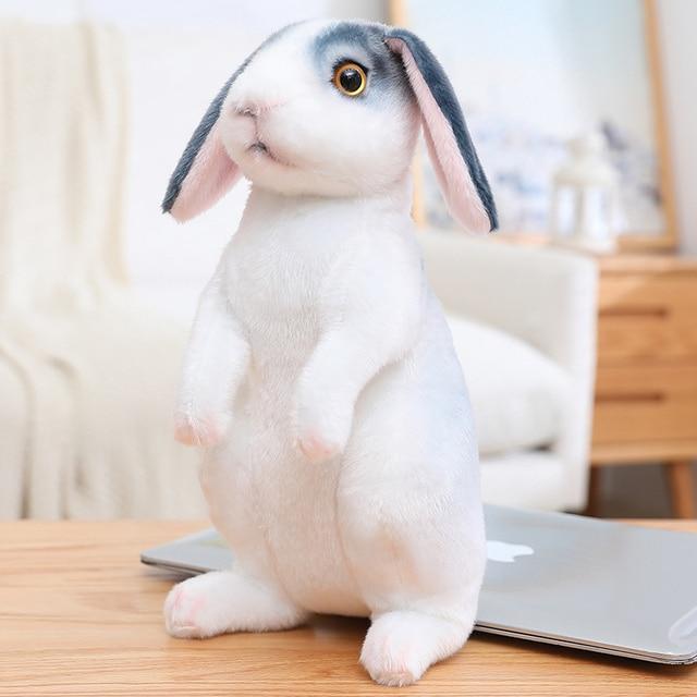 Lovely Fluffy Lop -Eared Rabbits Plush Toy Baby Kids Appease Dolls Simulation Long Ear Rabbit Pillow Kawaii Xmas Gift
