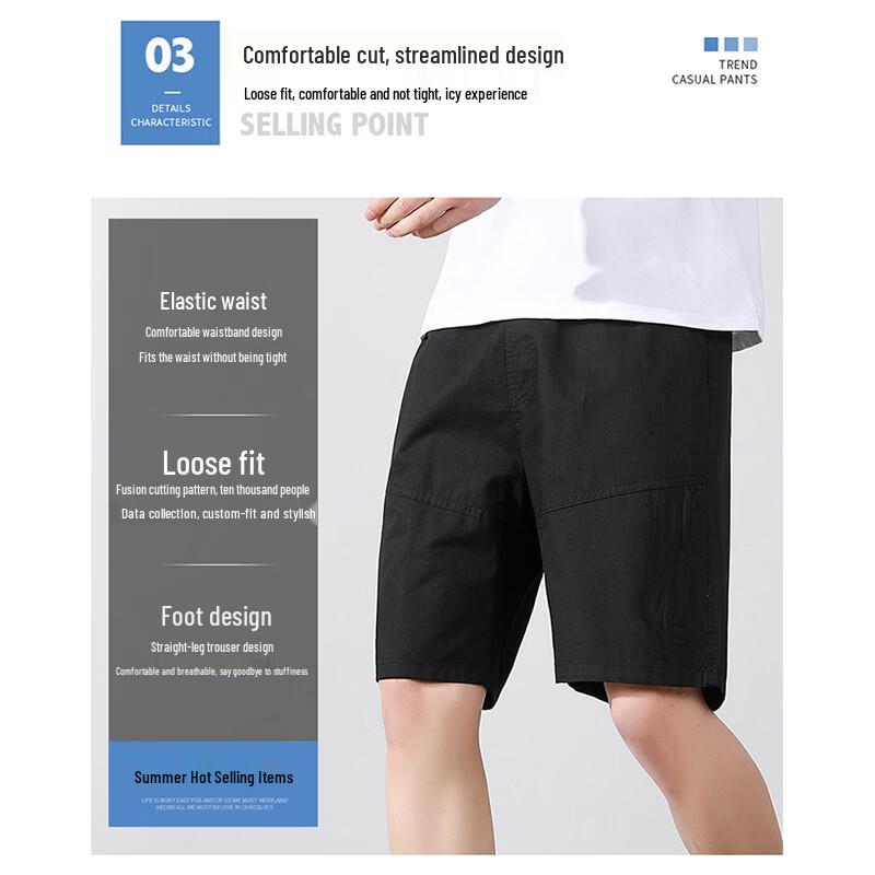 Herren Baumwolle Atmungsaktiv Locker Geschnitten Cargo Shorts