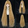 PARK YUN Long Curly Wave Ash Wig For Women Daily Use Cosplay High Density Synthetic Layered Wigs Natural Looking With Bangs