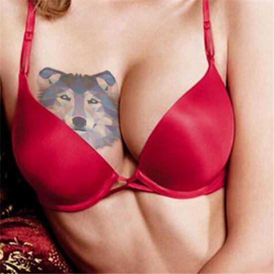 2 szt. Wodoodporna tymczasowa naklejka tatuaż wilk sowa ptak z piór łapacz snów Tatto naklejki