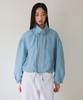 Theelo Shirred Volume Zip-Up Jumper (Light Blue)