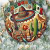 Vintage Cactus Metal Wall Art Mexican Decor Rustic Tin Sign Home Bar