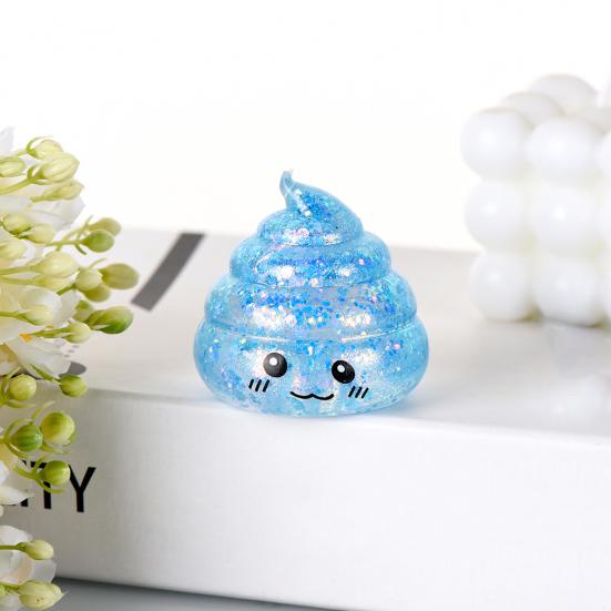 Cartoon Poop Fidget Toy Stress Relief Glitter Prank Poo Squeeze Sensory Pinch Toy Kids Adults Soft Calming Stress Ball Toy