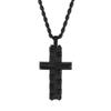 Trendy Pendant Necklaces for Men Metal Cross Stainless Steel Link Chain Accessories Irregularly Male Choker Shiny Jewelry