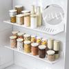 Punch-Free Kitchen Spice Storage Racks Home Hanging Sundries Organize Shelf Wall Mounted Multifunctional Metal Seasoning Frame