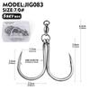 5pcs/box Saltwater Fishing Jigging Hooks Forged Extra Strong Stainless Steel Trolling Sea Bass Striper Snapper Fishing Hooks