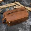 New Men's Crazy Horse Leather Handbag Multi Functional Genuine Leather Toilet Bag Large Capacity Women's Storage Bag