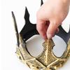 Medieval Vintage King Crowns With Crescents Designs Cosplay Accessory Headwear Crownpiece For Men and Kids School Event