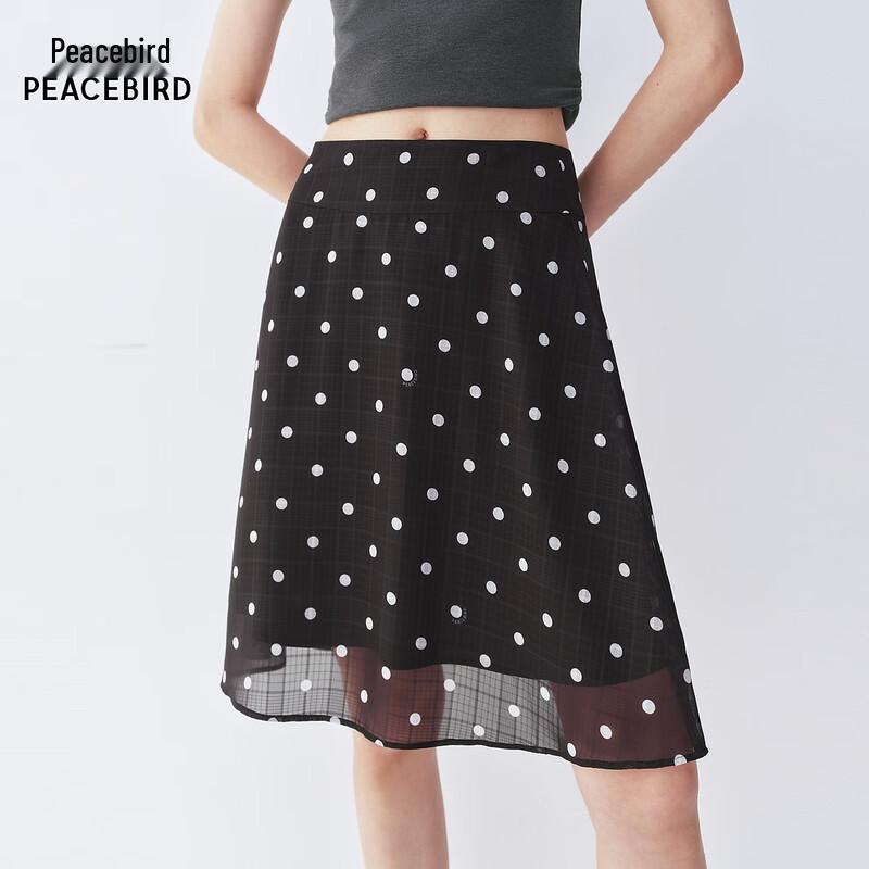 Women s Polka Dot Chiffon A-Line Skirt S