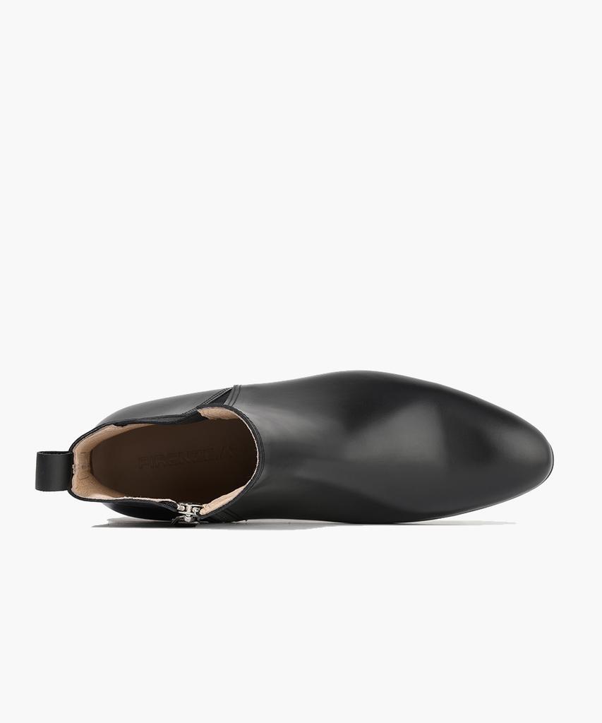 Firenze Atelier Elastic Zipper Mix Chelsea Boots 3337 [Black Fg]
