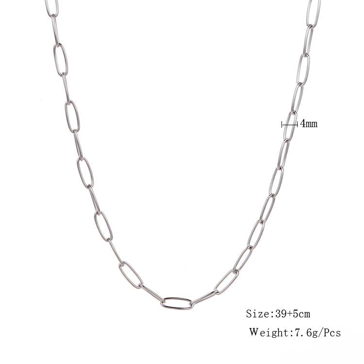Durable Stainless Steel Necklace - Multiple Models, Waterproof, Non-Fading