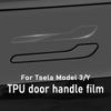 4pcs Premium Door Handle Protective Film for Tesla Model 3/Y Easy to Install, Right Side Car Styling Accessory, Durable Paint Protection