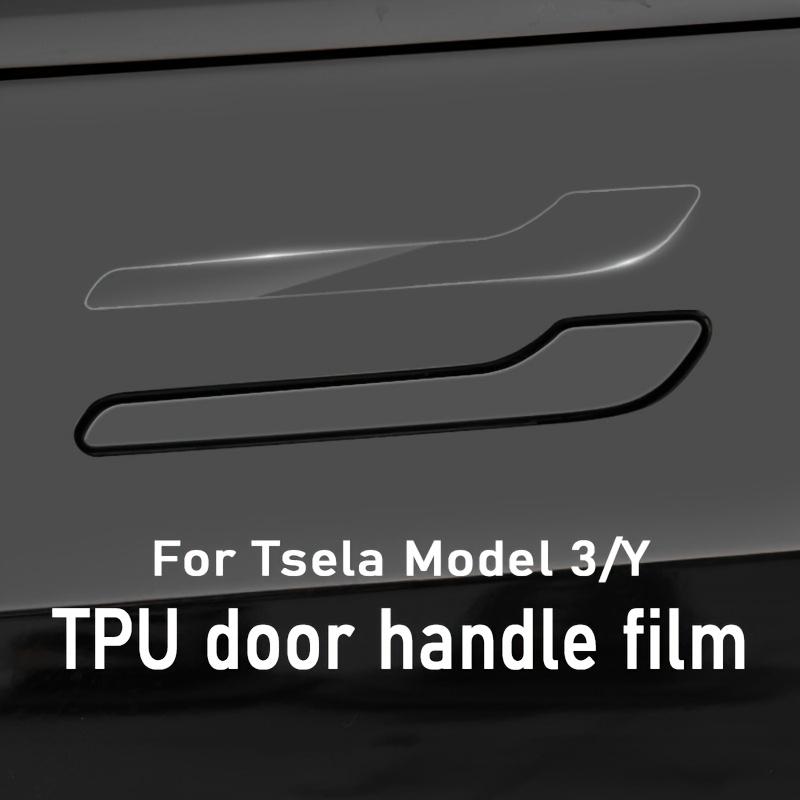4pcs Premium Door Handle Protective Film for Tesla Model 3/Y Easy To Install, Right Side Car Styling Accessory, Durable Paint Protection