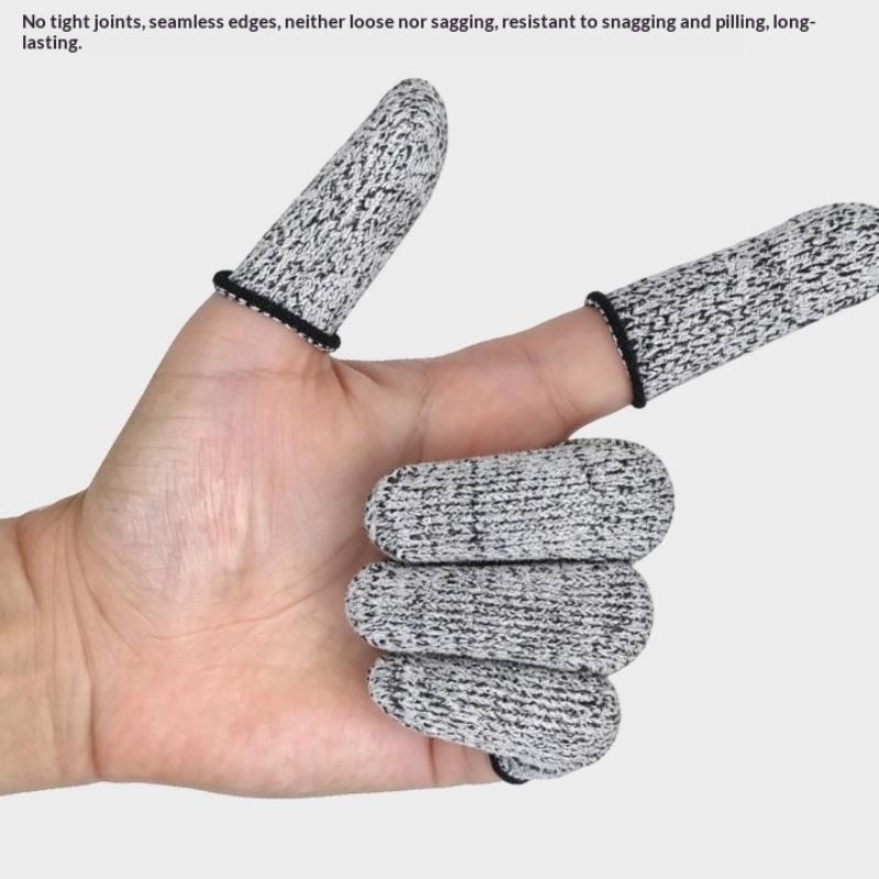 5Pcs Cut Resistant Finger Cots Finger Sleeve Protectors Reusable Finger Covers Flexible Fingertip Cots For Sewing Supplies