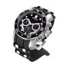 Invicta Pro Diver Men's Quartz Watch, 48mm Case, Black Stainless Steel with Polyurethane Strap, Black Dial, Model 6977 (Official Import)